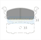 Brake Pads Front Fits Daihatsu Charade TG0383N - Transgold | Universal Auto Spares