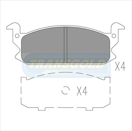 Brake Pads Front Fits Daihatsu Charade TG0383N - Transgold | Universal Auto Spares