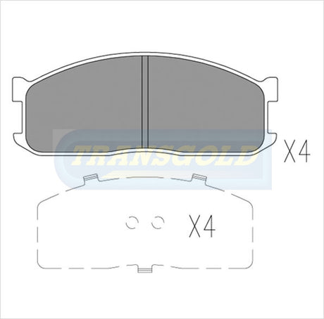 Brake Pads Front Fits Ford, Mazda Commercial TG0388N - Transgold | Universal Auto Spares