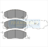 Brake Pads Front Fits Honda Accord 84-85 TG0390N - Transgold | Universal Auto Spares