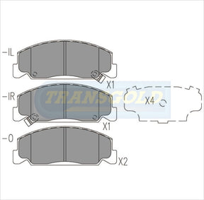 Brake Pads Front Fits Honda Accord 84-85 TG0390N - Transgold | Universal Auto Spares