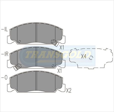 Brake Pads Front Fits Honda Accord 84-85 TG0390N - Transgold | Universal Auto Spares