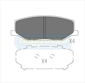 Brake Pads Front Fits Holden Drover 85-87, Suzuki Sierra 83-94 TG0403N - Transgold | Universal Auto Spares
