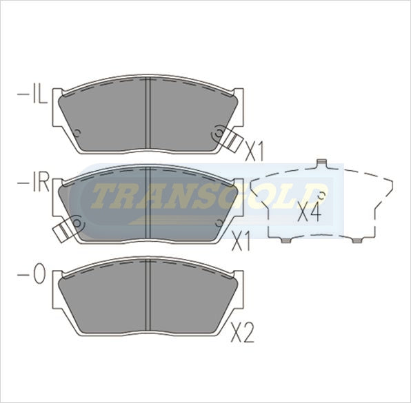 Brake Pads Front Fits Honda Civic Hatchback Cvcc Sedan 84-87 TG0408N - Transgold | Universal Auto Spares