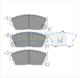 Brake Pads Front Fits Honda Civic Hatchback Cvcc Sedan 84-87 TG0408N - Transgold | Universal Auto Spares
