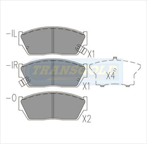 Brake Pads Front Fits Honda Civic Hatchback Cvcc Sedan 84-87 TG0408N - Transgold | Universal Auto Spares