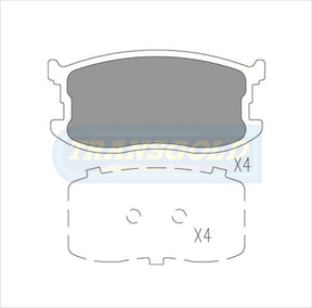 Brake Pads Front Fits Holden Gemini 85-87, Chev Spectrum TG0410N - Transgold | Universal Auto Spares