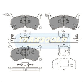 Brake Pads Fits Telstar As 86-87/ Mazda 626 1985 On TG0414N - Transgold | Universal Auto Spares