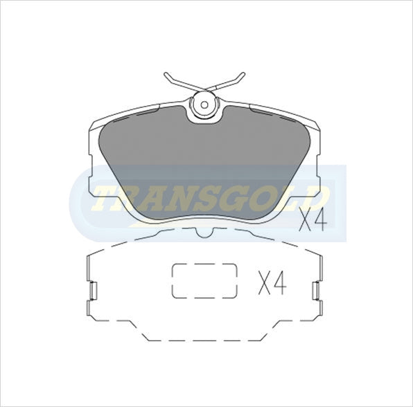 Brake Pads Fits Mercedes Various Models '84-93 TG0425N - Transgold | Universal Auto Spares