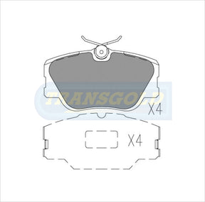Brake Pads Fits Mercedes Various Models '84-93 TG0425N - Transgold | Universal Auto Spares