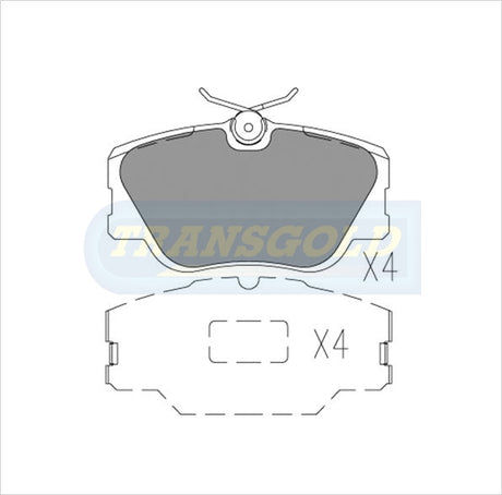 Brake Pads Fits Mercedes Various Models '84-93 TG0425N - Transgold | Universal Auto Spares