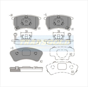 Brake Pads Front Fits Laser Ke, Wagon '87-90, Meteor '85-89 TG0427N - Transgold | Universal Auto Spares