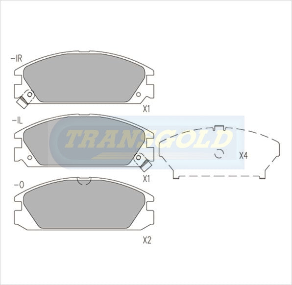 Brake Pads Front Fits Honda Accord 87-89/ Rover 4161 86 On TG0429N - Transgold