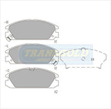 Brake Pads Front Fits Honda Accord 87-89/ Rover 4161 86 On TG0429N - Transgold | Universal Auto Spares