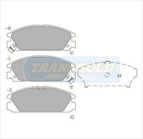 Brake Pads Front Fits Honda Accord 87-89/ Rover 4161 86 On TG0429N - Transgold | Universal Auto Spares