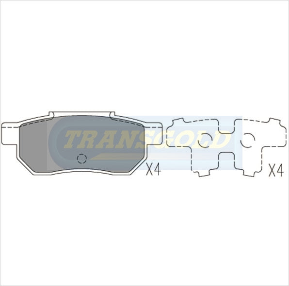 Brake Pads Rear Fits Honda Accord '87-89/prelude '86-88 TG0430N - Transgold | Universal Auto Spares