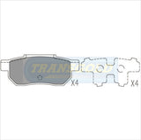 Brake Pads Rear Fits Honda Accord '87-89/prelude '86-88 TG0430N - Transgold | Universal Auto Spares