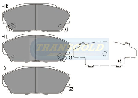 Brake Pads Fits Honda TG0436N - Transgold | Universal Auto Spares