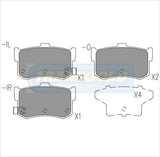 Brake Pads Rear Fits Honda Acura (2 Door) Legend 2 Door Coupe 87-90 TG0437N - Transgold | Universal Auto Spares