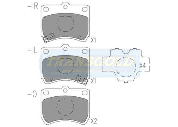 Brake Pads Front Fits Ford Festiva 91-94/ Mazda 121 87-90 TG0442N - Transgold | Universal Auto Spares
