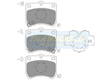 Brake Pads Front Fits Ford Festiva 91-94/ Mazda 121 87-90 TG0442N - Transgold | Universal Auto Spares