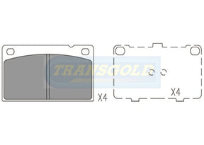 Brake Pads Front Fits Volvo 242 75-83 TG0549N - Transgold | Universal Auto Spares