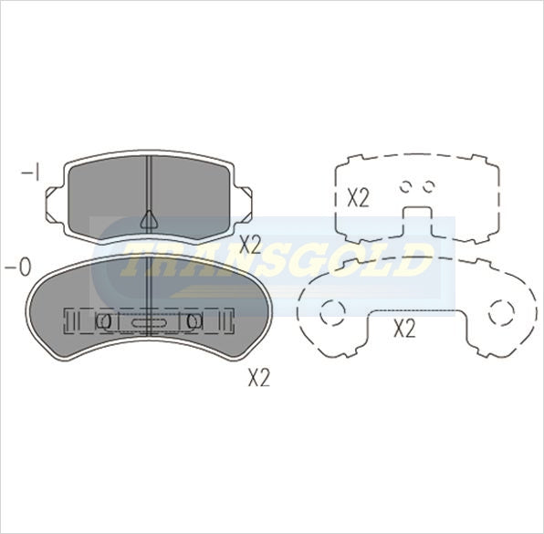 Brake Pads Rear Fits Ford TG1078N - Transgold | Universal Auto Spares