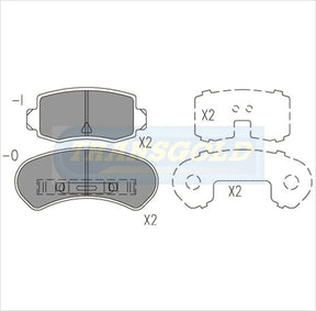 Brake Pads Rear Fits Ford TG1078N - Transgold | Universal Auto Spares