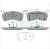 Brake Pads Front Fits Ford Falcon Ea 0n, All Models TG1108N - Transgold | Universal Auto Spares