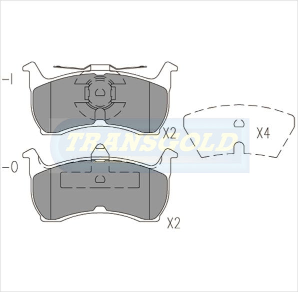 Brake Pads Rear Fits Ford Falcon Ea On, All Models TG1109N - Transgold | Universal Auto Spares