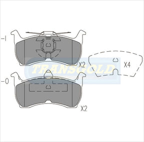 Brake Pads Rear Fits Ford Falcon Ea On, All Models TG1109N - Transgold | Universal Auto Spares
