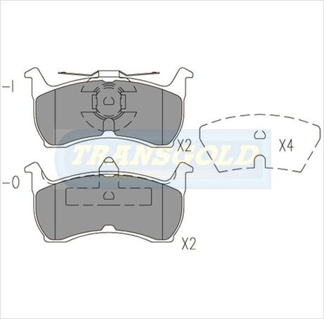 Brake Pads Rear Fits Ford Falcon Ea On, All Models TG1109N - Transgold | Universal Auto Spares
