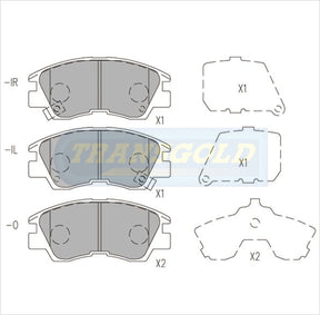 Brake Pads Front Fits Mitsubishi Commercial TG1113N - Transgold | Universal Auto Spares