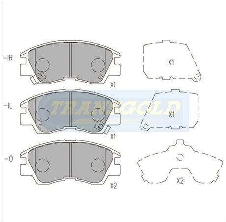 Brake Pads Front Fits Mitsubishi Commercial TG1113N - Transgold | Universal Auto Spares