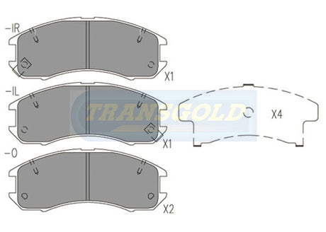 Brake Pads Front Fits Ford Telstar AV, AT/ Mazda 626 TG1114N - Transgold | Universal Auto Spares