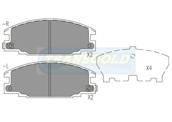 Brake Pads Front Fits Holden Jackaroo, Rodeo 87-95 TG1116N - Transgold