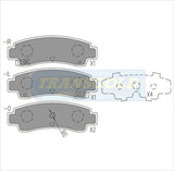 Brake Pads Rear Fits Nissan Pulsar 1300, 1800, Exa 87-91 TG1118N - Transgold | Universal Auto Spares