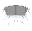 Brake Pads Front Fits Hyundai Excel 88-90, S Coupe 90-92 TG1124N - Transgold | Universal Auto Spares