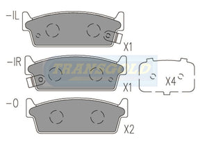 Brake Pads Rear Fits Nissan Skyline, Stagea TG1144N - Transgold | Universal Auto Spares