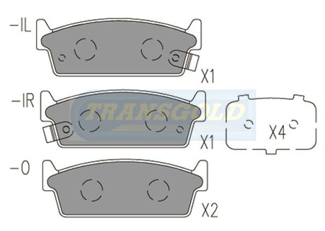 Brake Pads Rear Fits Nissan Skyline, Stagea TG1144N - Transgold | Universal Auto Spares