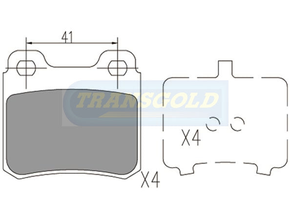 Brake Pads Rear Fits Mercedes 200td,300td,te, '85-93, Saab 900 '94 On TG1145N - Transgold | Universal Auto Spares