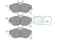 Brake Pads Front Fits Nissan 300zx 87-89 TG1152N - Transgold | Universal Auto Spares