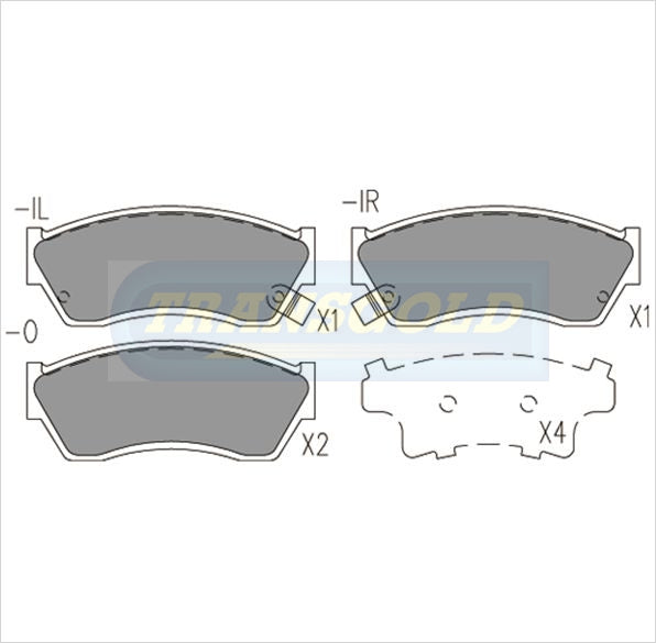 Brake Pads Front Fits Holden Barina 89-94, Suzuki Swift 89 On TG1155N - Transgold | Universal Auto Spares