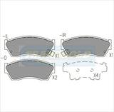 Brake Pads Front Fits Holden Barina 89-94, Suzuki Swift 89 On TG1155N - Transgold | Universal Auto Spares