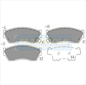 Brake Pads Front Fits Holden Barina 89-94, Suzuki Swift 89 On TG1155N - Transgold | Universal Auto Spares