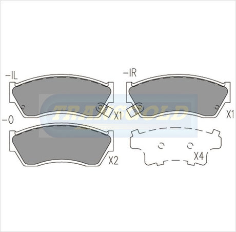 Brake Pads Front Fits Holden Barina 89-94, Suzuki Swift 89 On TG1155N - Transgold | Universal Auto Spares