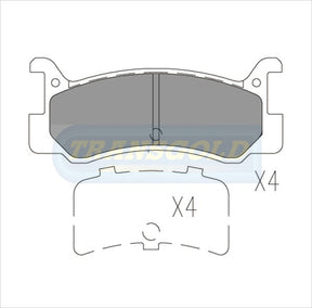 Brake Pads Rear Fits Mazda 323 TG1159N - Transgold | Universal Auto Spares