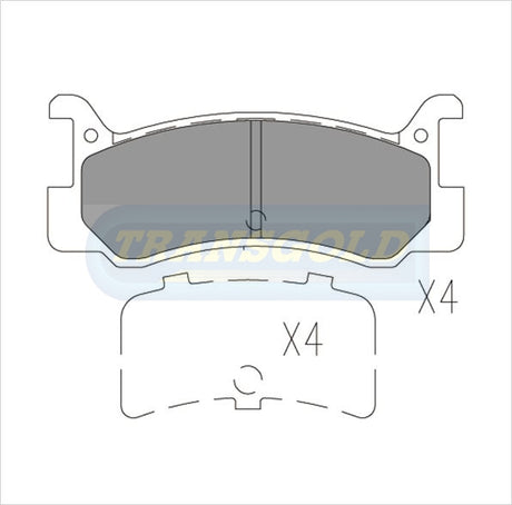 Brake Pads Rear Fits Mazda 323 TG1159N - Transgold | Universal Auto Spares