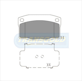 Brake Pads Rear Fits Daewoo 1.5, Ciello TG1164N - Transgold | Universal Auto Spares
