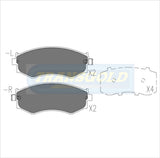Brake Pads Front Fits Ford Corsair 89-92, Nissan Skyline 86-90 TG11654N - Transgold | Universal Auto Spares